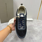 Navy-Wildleder-Runner mit Einsätzen – Herren