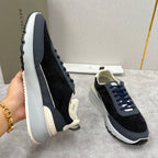 Navy-Wildleder-Runner mit Einsätzen – Herren