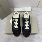 Brauner Wildleder-Low-Top mit Kontrastsohle – Herren