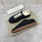Brauner Wildleder-Low-Top mit Kontrastsohle – Herren