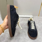 Brauner Wildleder-Low-Top mit Kontrastsohle – Herren