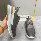Grey Nylon Lug-Sole Runner - Men's