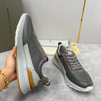 Grey Nylon Lug-Sole Runner - Men's