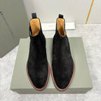 Camel Suede Plain Chelsea Boot - Men's