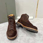 Brauner Wildleder Wander-Schnürstiefel – Herren