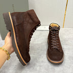 Brauner Wildleder Wander-Schnürstiefel – Herren