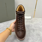 Brauner Wildleder Wander-Schnürstiefel – Herren