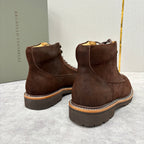 Brauner Wildleder Wander-Schnürstiefel – Herren