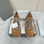 Camel Suede Lace-Up Hiking Boot - Men's