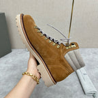 Camel Suede Lace-Up Hiking Boot - Men's