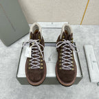 Camel Suede Lace-Up Hiking Boot - Men's