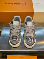 Grey and Brown Sneakers