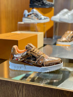 Grey and Brown Sneakers
