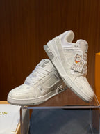 Cream Leather Logo Chunky - Men's