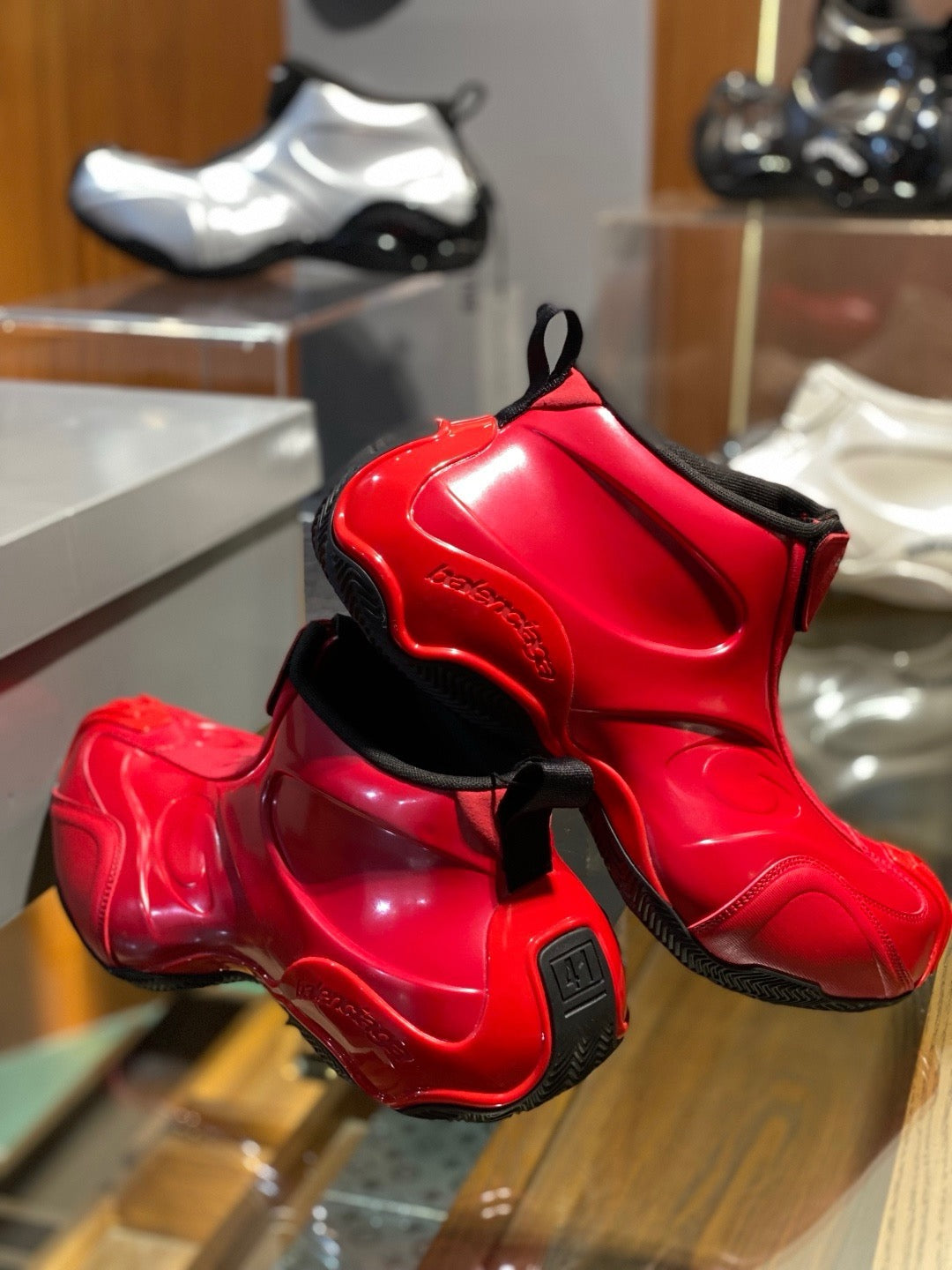 Red Patent Chunky Sole Chelsea Boot - Men's