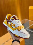 Trainer Yellow and Burgundy