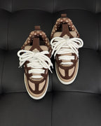 Brown Leather Monogram Chunky - Men's