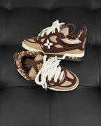 Brown Leather Monogram Chunky - Men's