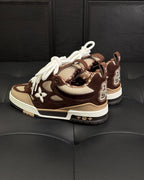 Brown Leather Monogram Chunky - Men's