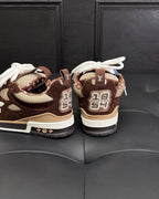 Brown Leather Monogram Chunky - Men's