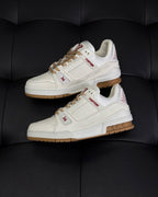 White Leather Logo Chunky - Men's