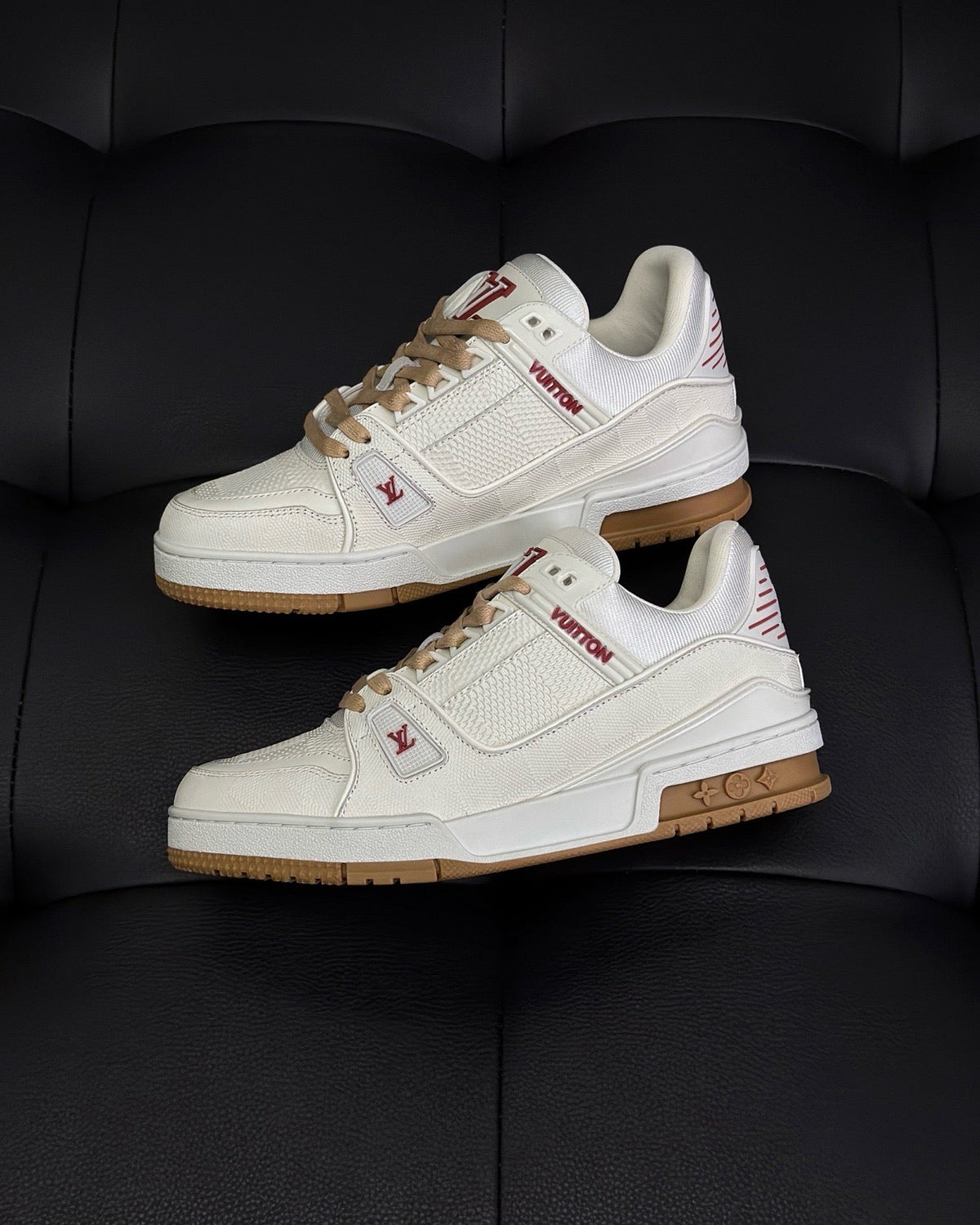 White Leather Logo Chunky - Men's