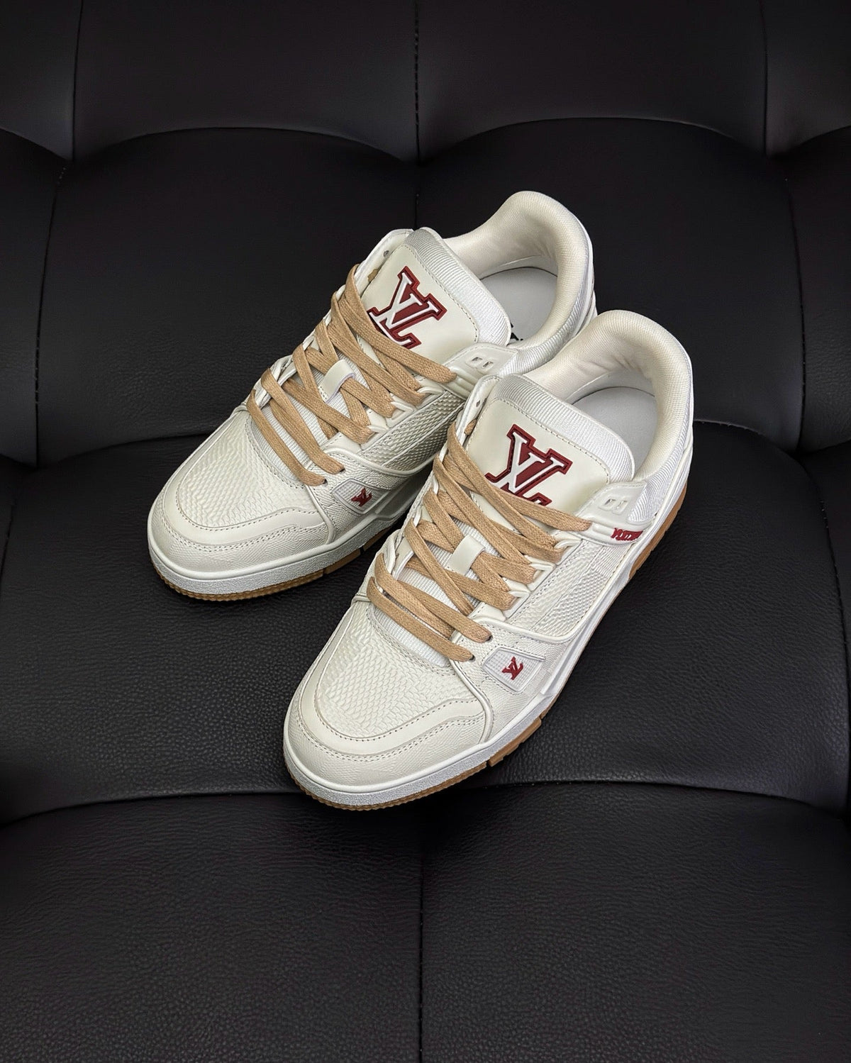 White Leather Logo Chunky - Men's