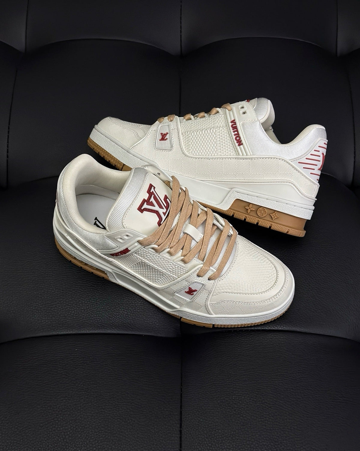 White Leather Logo Chunky - Men's