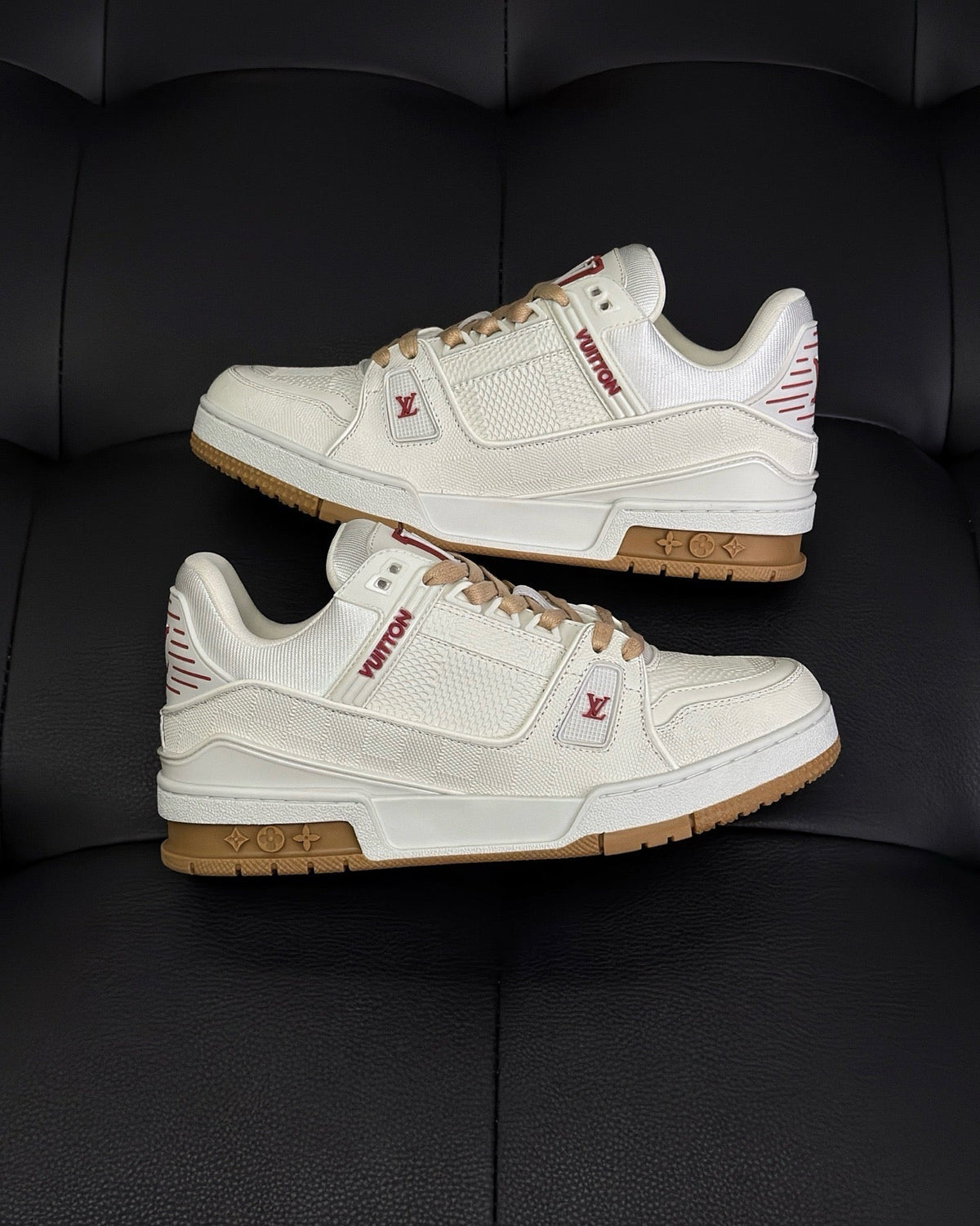 White Leather Logo Chunky - Men's