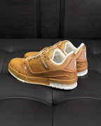 White Leather Logo Chunky - Men's