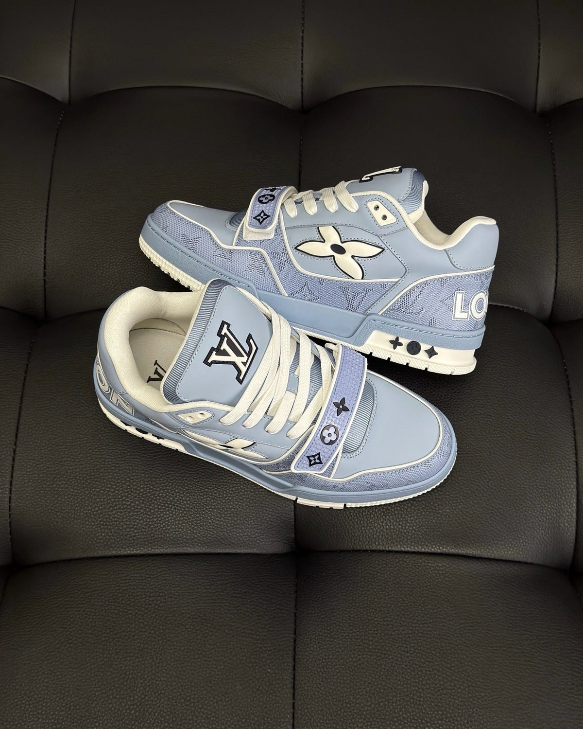 White Leather Logo Chunky - Men's