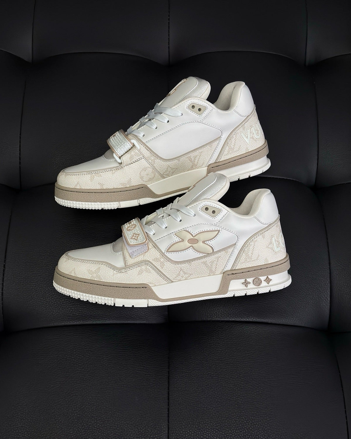 Cream Leather Tonal Chunky - Men's