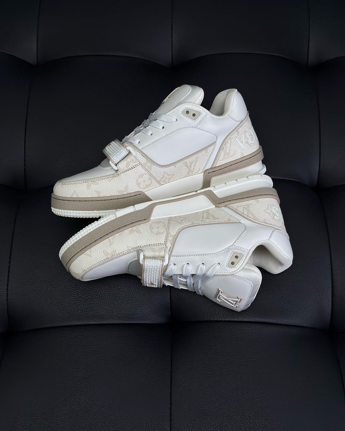 Cream Leather Tonal Chunky - Men's