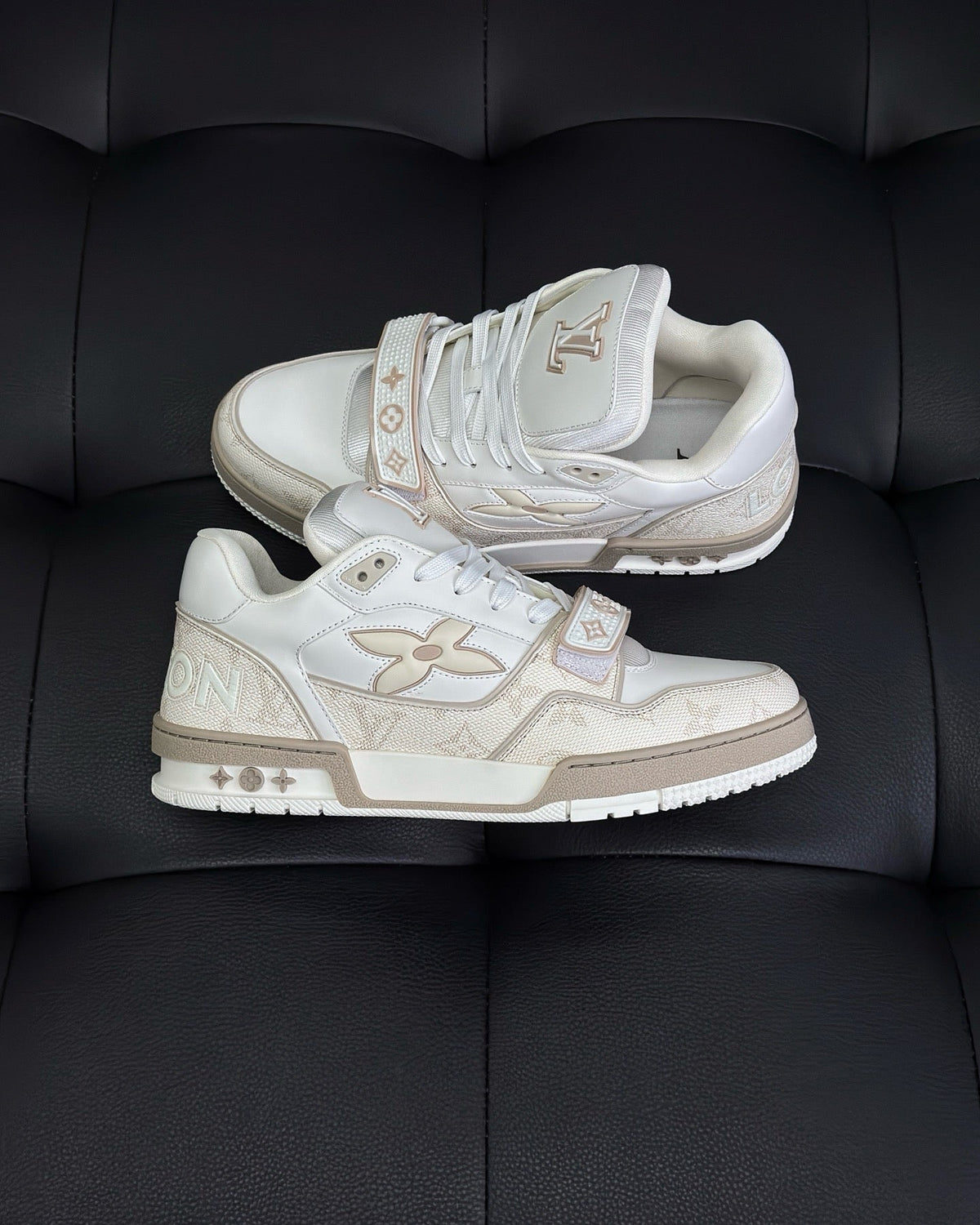 Cream Leather Tonal Chunky - Men's
