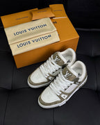 White Leather Monogram Chunky - Men's
