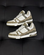 White Leather Monogram Chunky - Men's