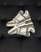 White Leather Monogram Chunky - Men's