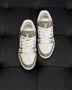 White Leather Monogram Chunky - Men's