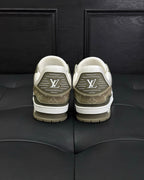 White Leather Monogram Chunky - Men's