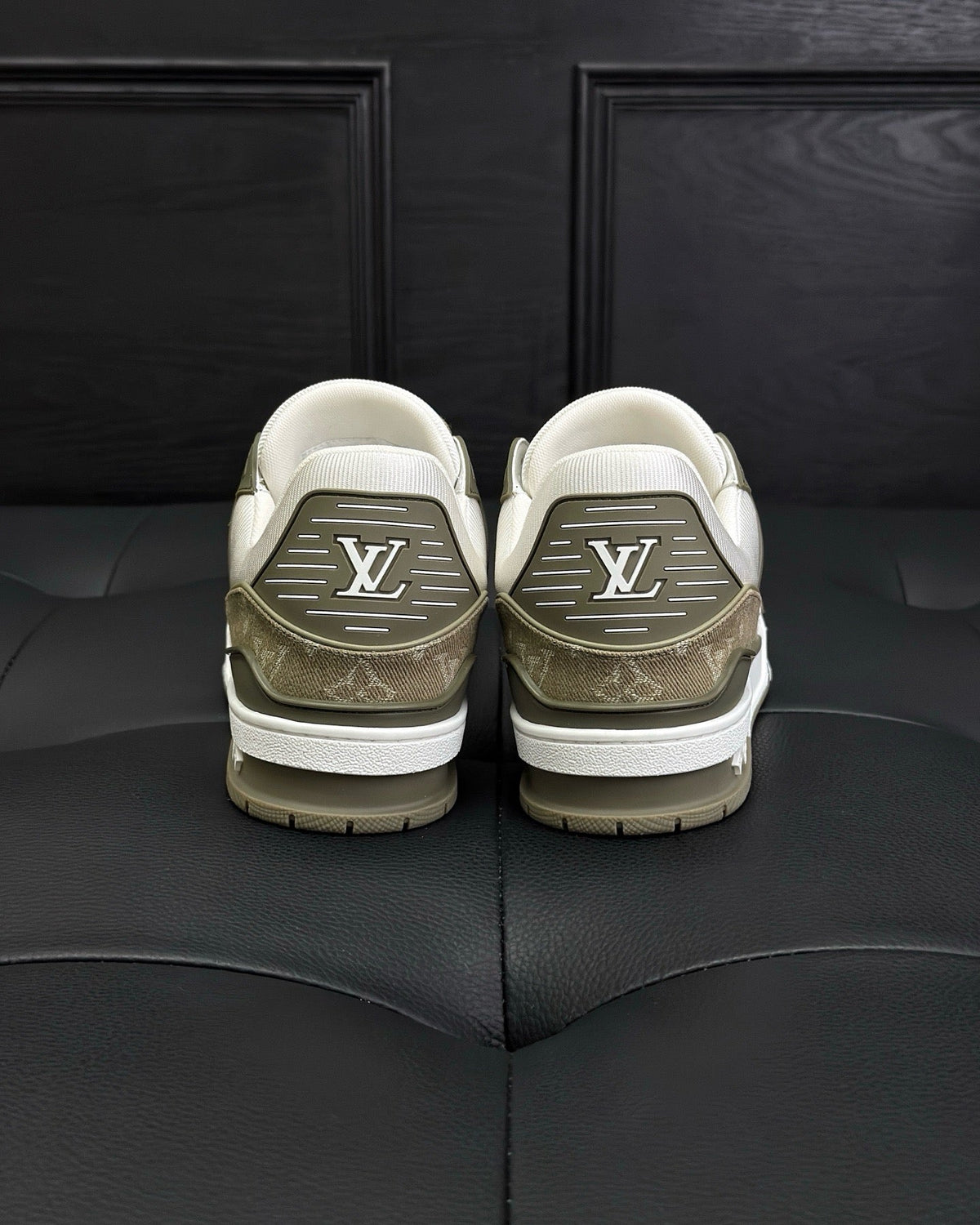 White Leather Monogram Chunky - Men's