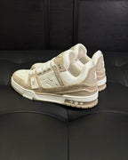 White Leather Monogram Chunky - Men's