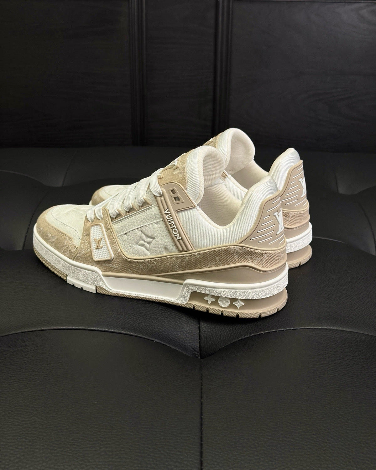 White Leather Monogram Chunky - Men's