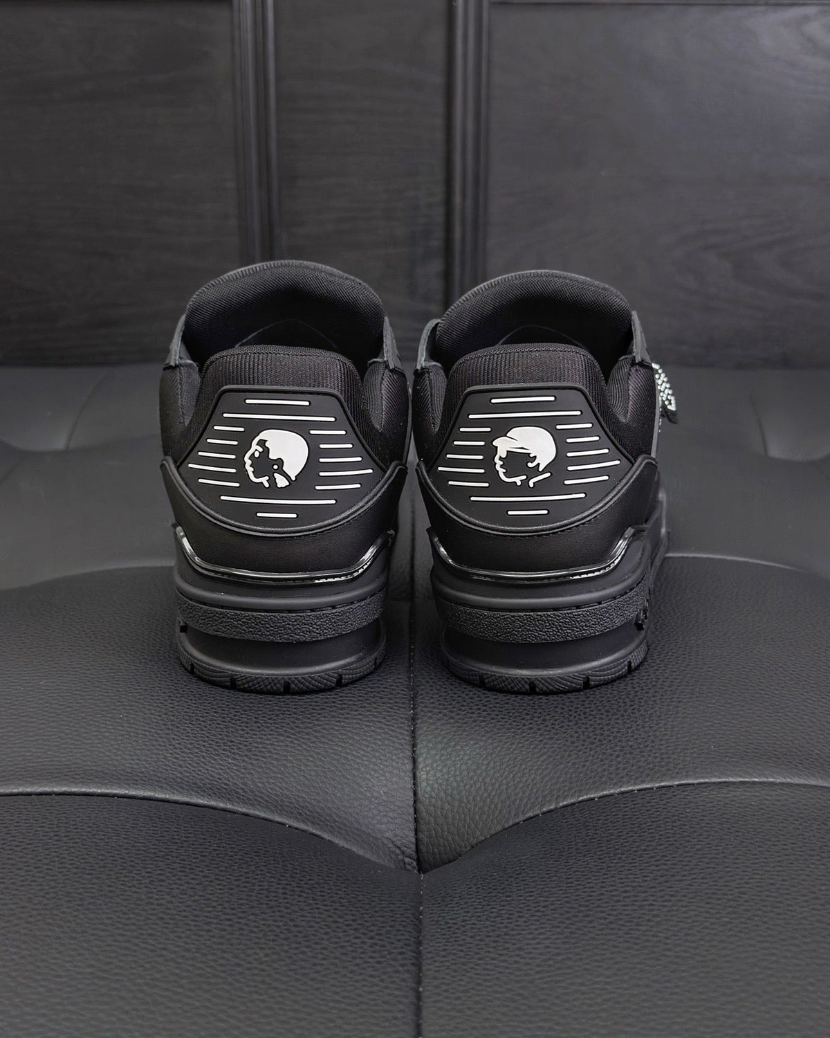 White Leather Logo Low-Top - Men's