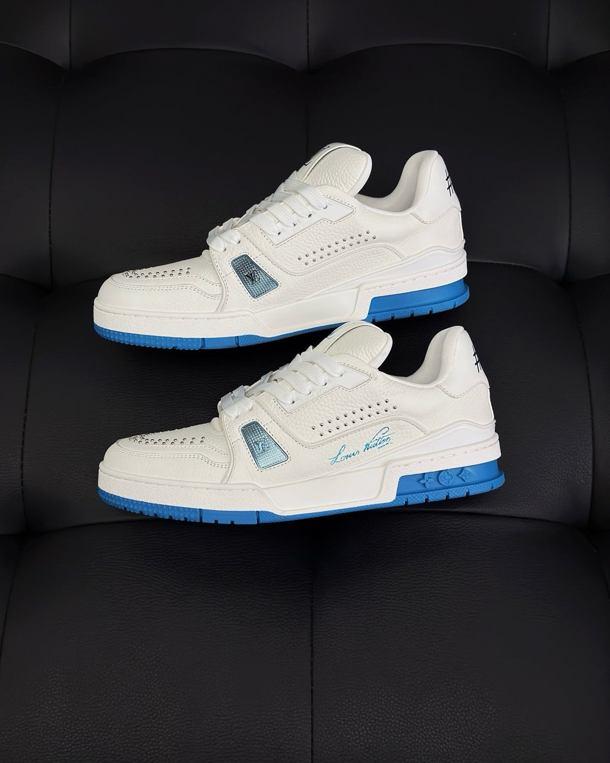White Leather Logo Chunky - Men's