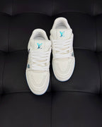 White Leather Logo Chunky - Men's