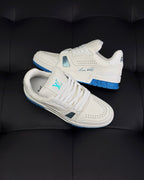 White Leather Logo Chunky - Men's