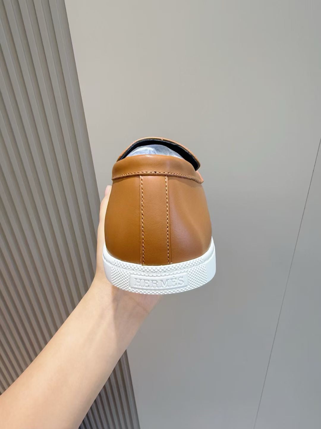 Brown Leather Bit Contrast Sole Loafer - Men's