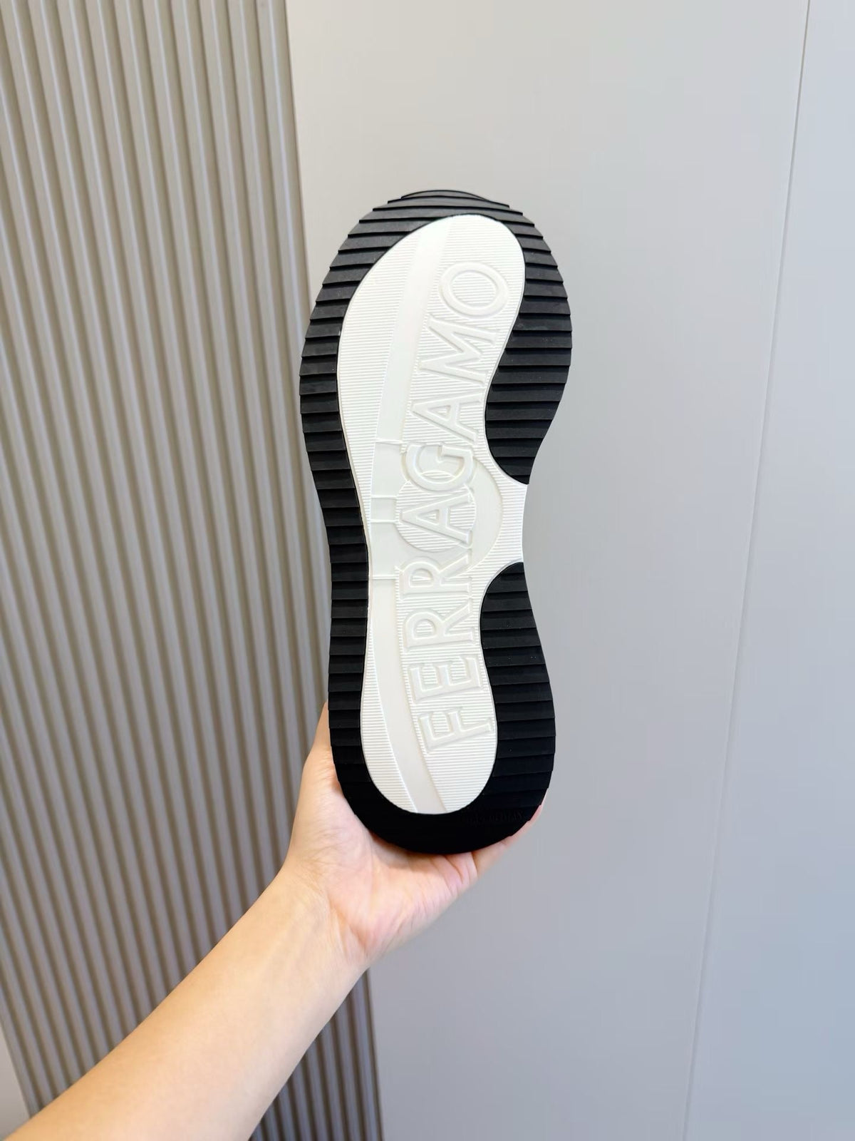 White Leather Colourblock Runner - Men's
