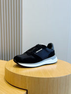 White Leather Colourblock Runner - Men's