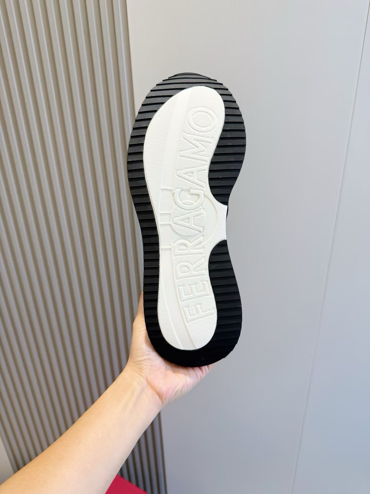 White Leather Colourblock Runner - Men's